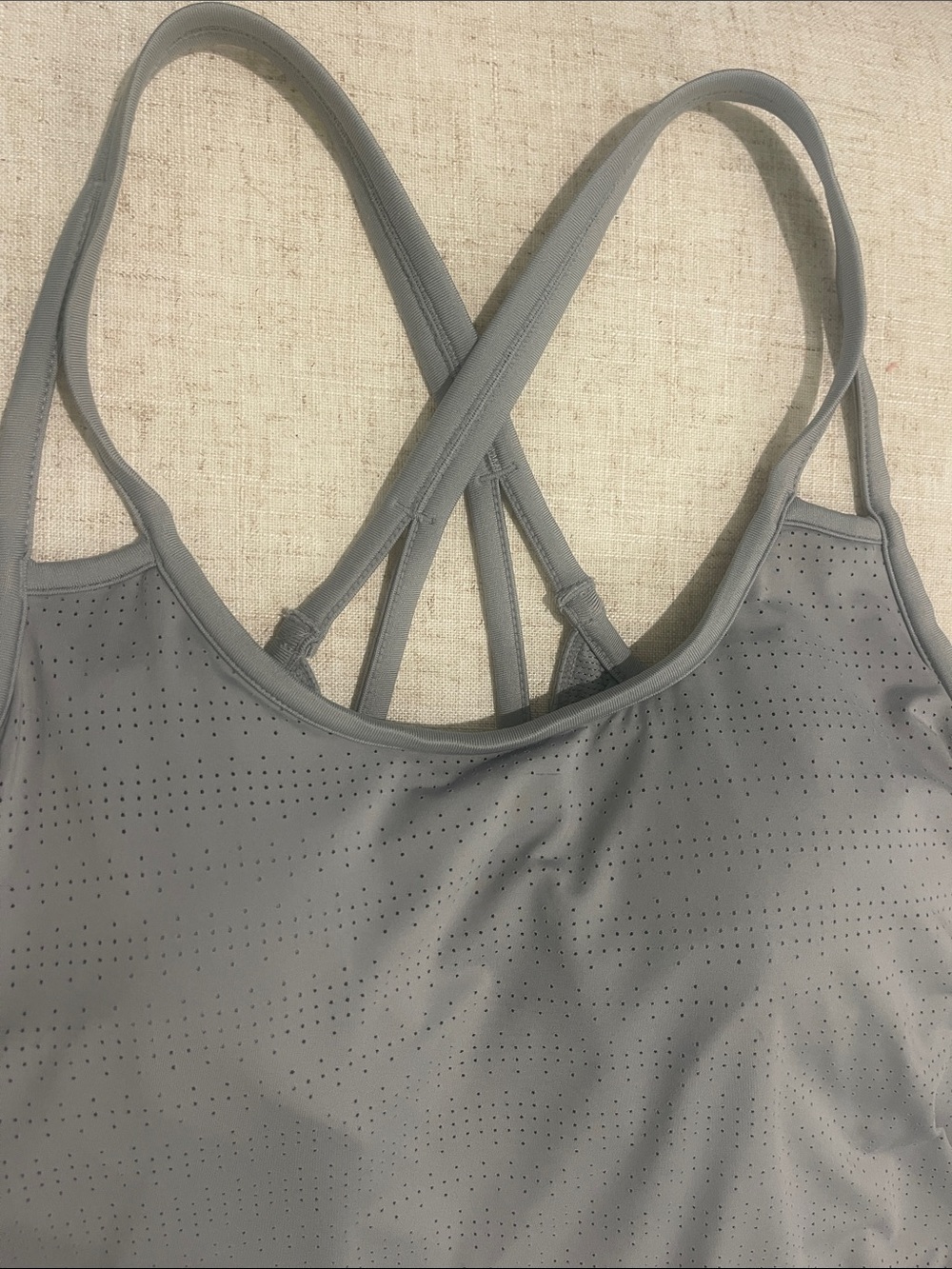 Athleta Grey Tank Top with built in bra size small